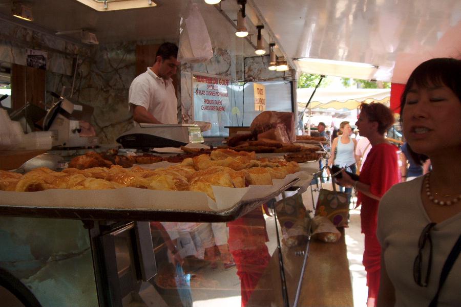 mom taking in pastries