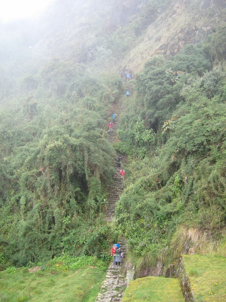 Very steep stairs